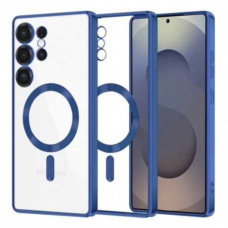 Techsuit Luxury Crystal MagSafe pro Samsung Galaxy S25 Ultra modrý