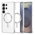 Techsuit Luxury Crystal MagSafe pro Samsung Galaxy S25 Ultra stříbrný