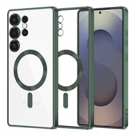 Techsuit Luxury Crystal MagSafe pro Samsung Galaxy S25 Ultra zelený