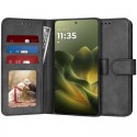 Techsuit Diary Book kožená peněženka pro Motorola Edge 70 černá