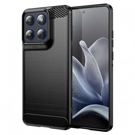 Silikonové pouzdro Carbon Case pro Motorola Edge 70 černé