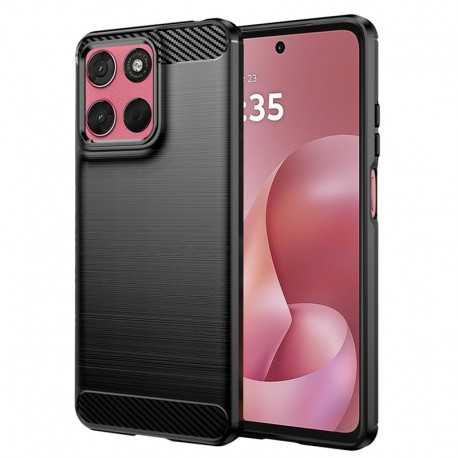 Silikonové pouzdro Carbon Case pro Motorola Moto G57 Power / G67 Power černé
