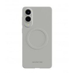 Pouzdro AmazingThing Minimal Air s magnetickým kroužkem pro Samsung Galaxy S25 Edge šedé