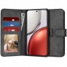 Techsuit Diary Book kožená peněženka pro Honor Magic8 Lite černá