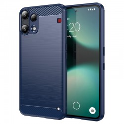 Silikonové Carbon pouzdro pro Nothing Phone 3a Lite modré