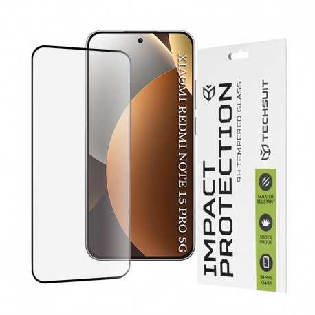 Techsuit 111D Full Cover ochranné tvrzené sklo pro Xiaomi Redmi Note 15 Pro 5G černé