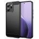 Silikonové pouzdro Carbon Case pro Oppo Reno 14 F / Oppo Reno 14 FS 5G černé