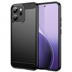 Silikonové pouzdro Carbon Case pro Oppo Reno 14 F / Oppo Reno 14 FS 5G černé