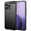 Silikonové pouzdro Carbon Case pro Oppo Reno 14 F / Oppo Reno 14 FS 5G černé