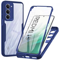 ColorVerse360 odolné pouzdro + tvrzené sklo pro Xiaomi Redmi 15 4G / Redmi 15 5G modré
