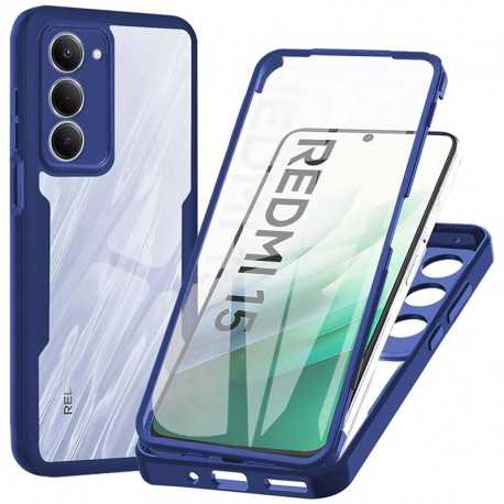 ColorVerse360 odolné pouzdro + tvrzené sklo pro Xiaomi Redmi 15 4G / Redmi 15 5G modré
