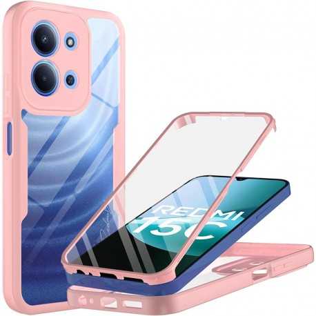 ColorVerse360 odolné pouzdro + tvrzené sklo pro Xiaomi Redmi 15C růžové