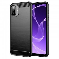 Silikonové pouzdro Carbon Case pro Samsung Galaxy A07 černé