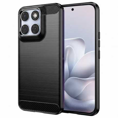 Silikonové pouzdro Carbon Case pro Motorola Edge 70 Fusion černé