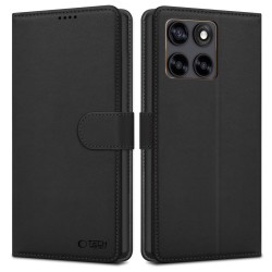 Kožená peněženka Tech-Protect pro Motorola Edge 70 Fusion černá