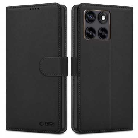Kožená peněženka Tech-Protect pro Motorola Edge 70 Fusion černá