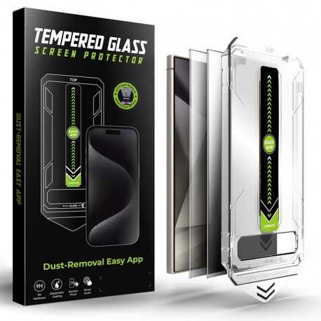 Zatmavovací tvrzené sklo s aplikátorem TitanGlass CrystalHD 2-pack pro Samsung Galaxy S26