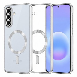 Techsuit Crystal MagSafe pouzdro pro Samsung Galaxy A57 5G stříbrné
