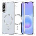 Techsuit Crystal MagSafe pouzdro pro Samsung Galaxy A57 5G stříbrné
