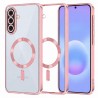 Techsuit Crystal MagSafe pouzdro pro Samsung Galaxy A57 5G růžové