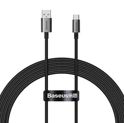 Datový kabel Baseus Superior Series USB-A/USB-C 100W 2m černý7