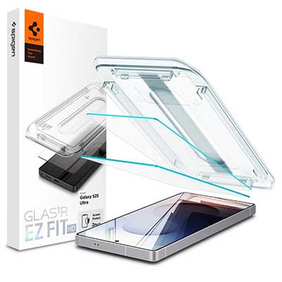 2x tvrzené sklo 9H Spigen Glas.tR EZ FIT pro Samsung Galaxy S25 Ultra